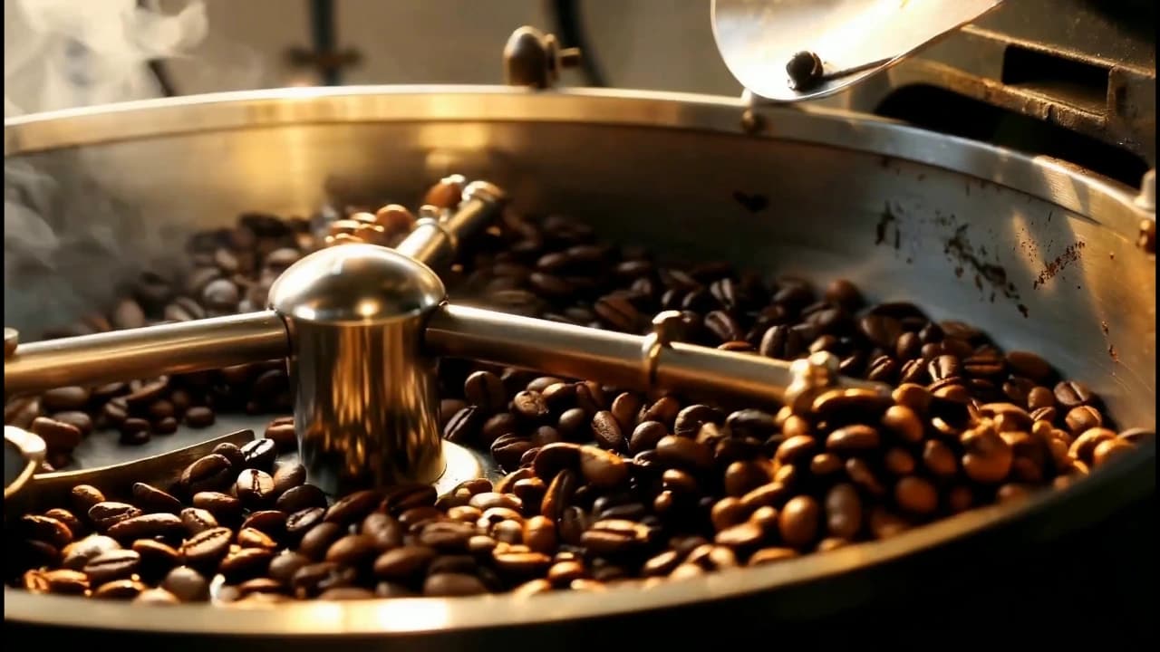 Coffee roasting background