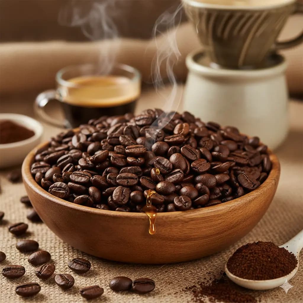 Coffee beans background
