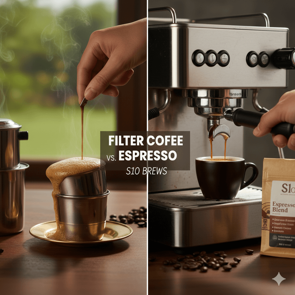 Premium Filter Coffee vs. Espresso