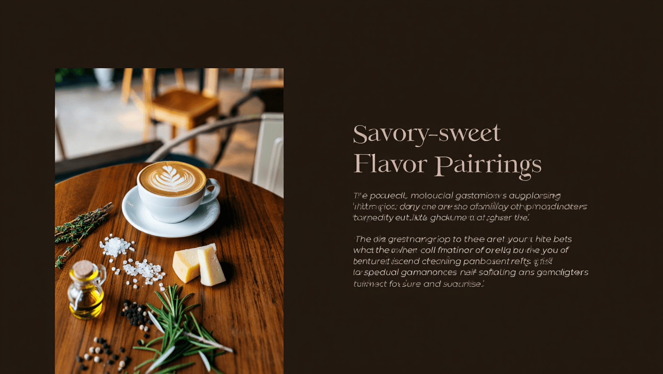 The Science of "Flavor Pairings": Why Savory Notes are Entering the Cafe